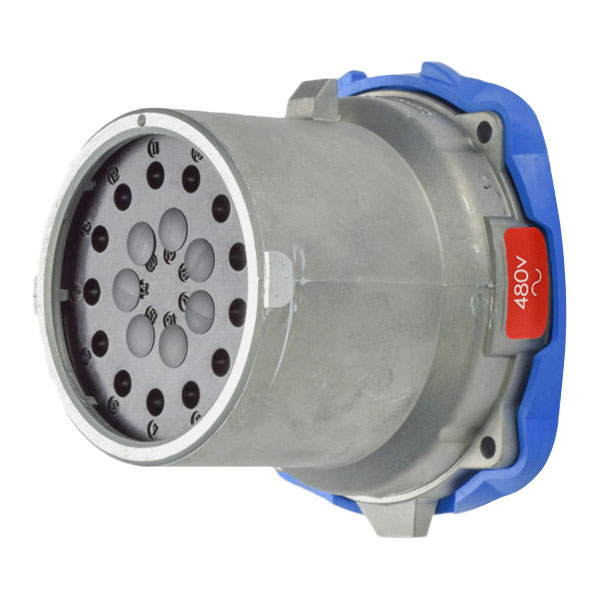 17-68121 - DN20c INLET METAL SIZE 5 IP 54/55 12P+G 20A 480 VAC/130 VDC 60 Hz